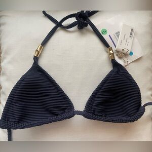 Heidi Klein Navy Bikini Top Brand New With Tags